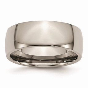 Titanium 8mm Polished Band | TB2