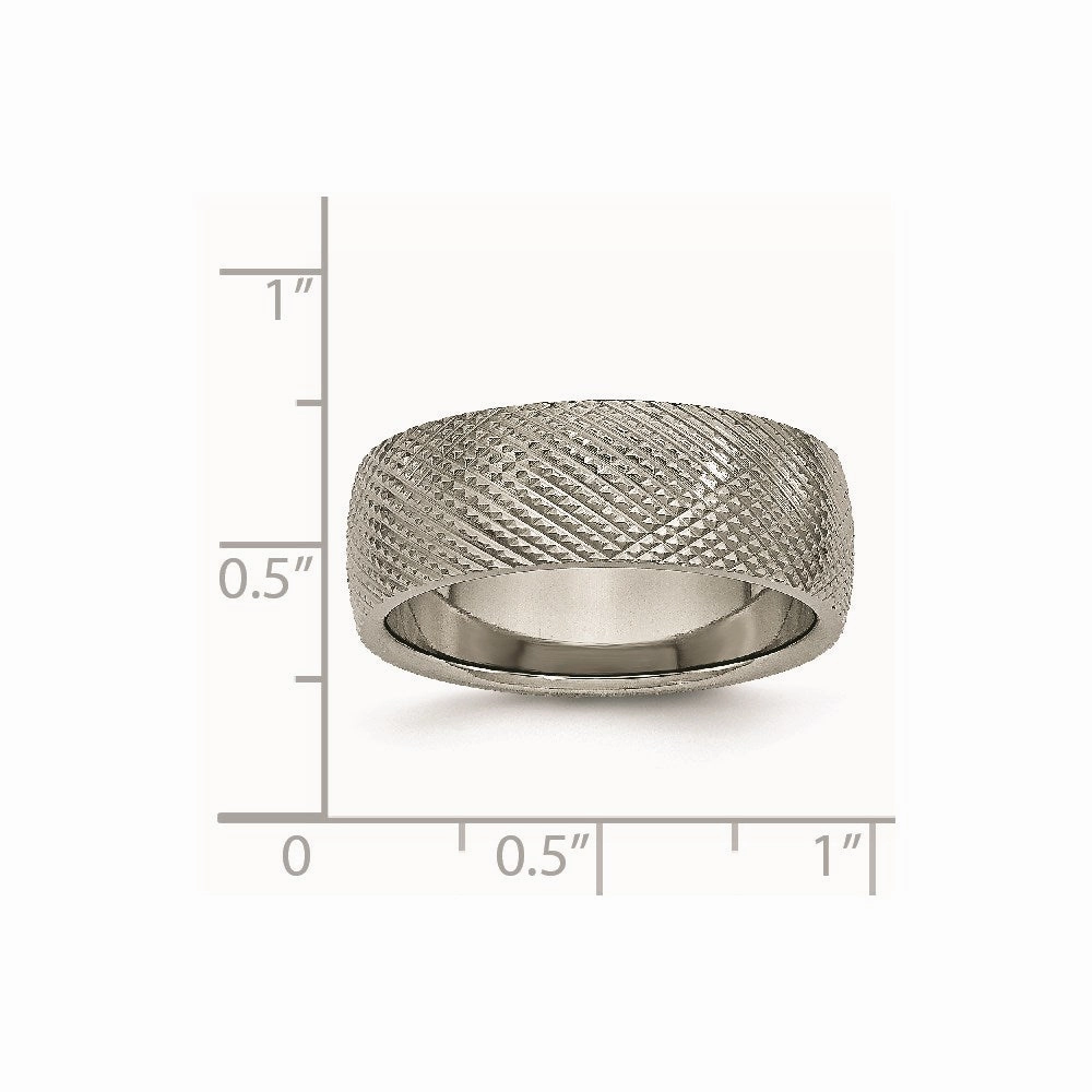 Titanium 8mm Textured Band | TB339