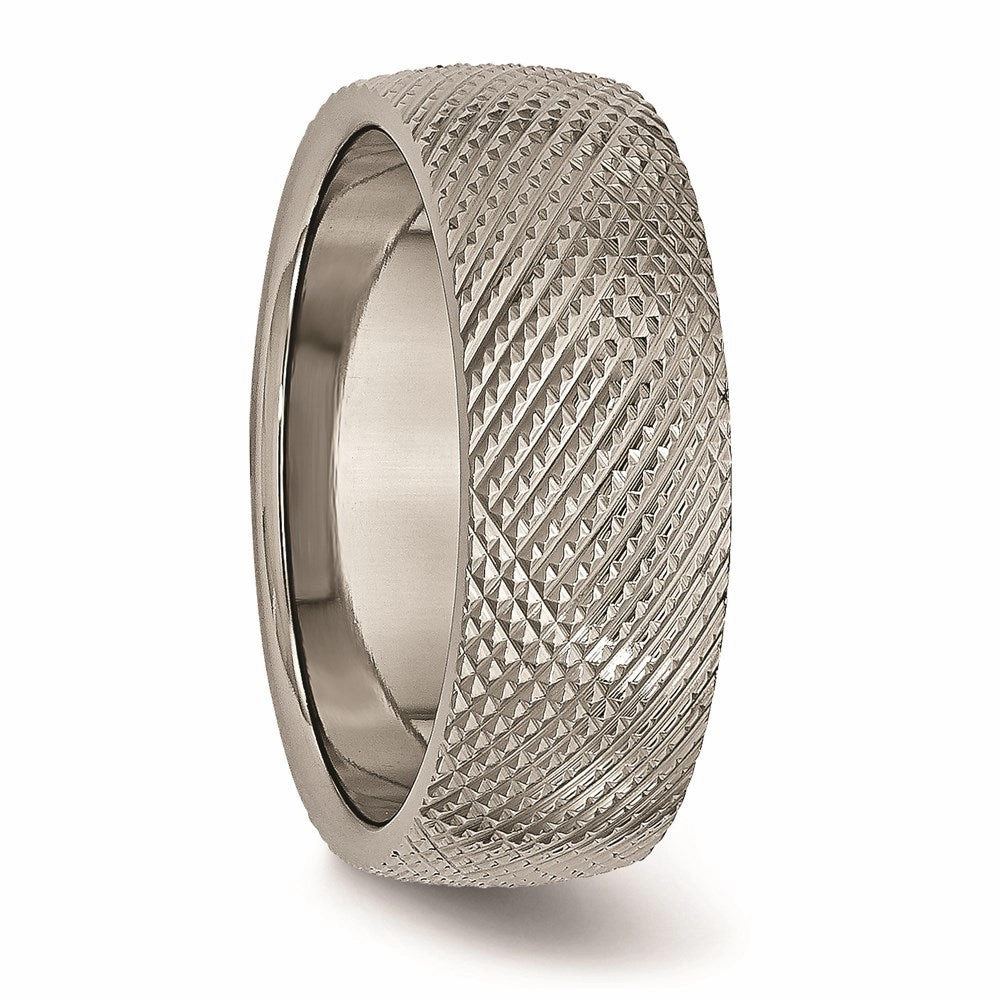 Titanium 8mm Textured Band | TB339