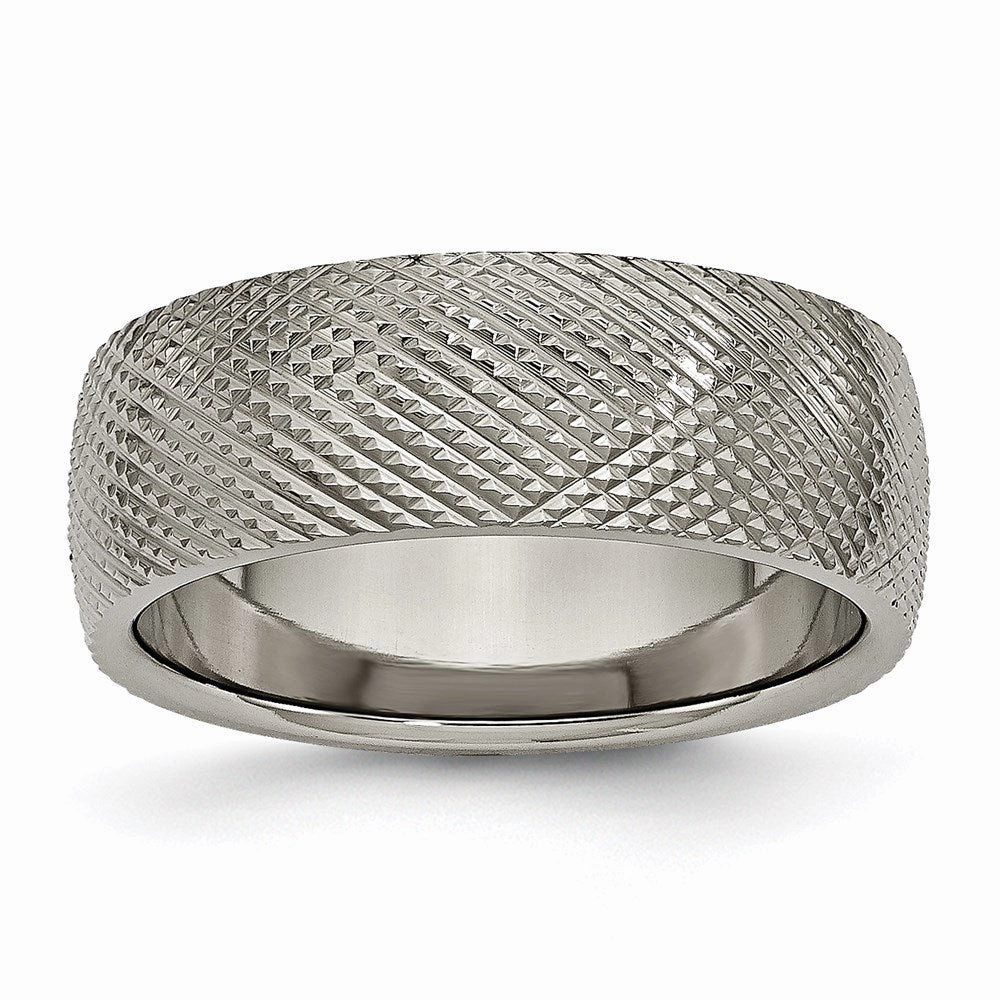 Titanium 8mm Textured Band | TB339