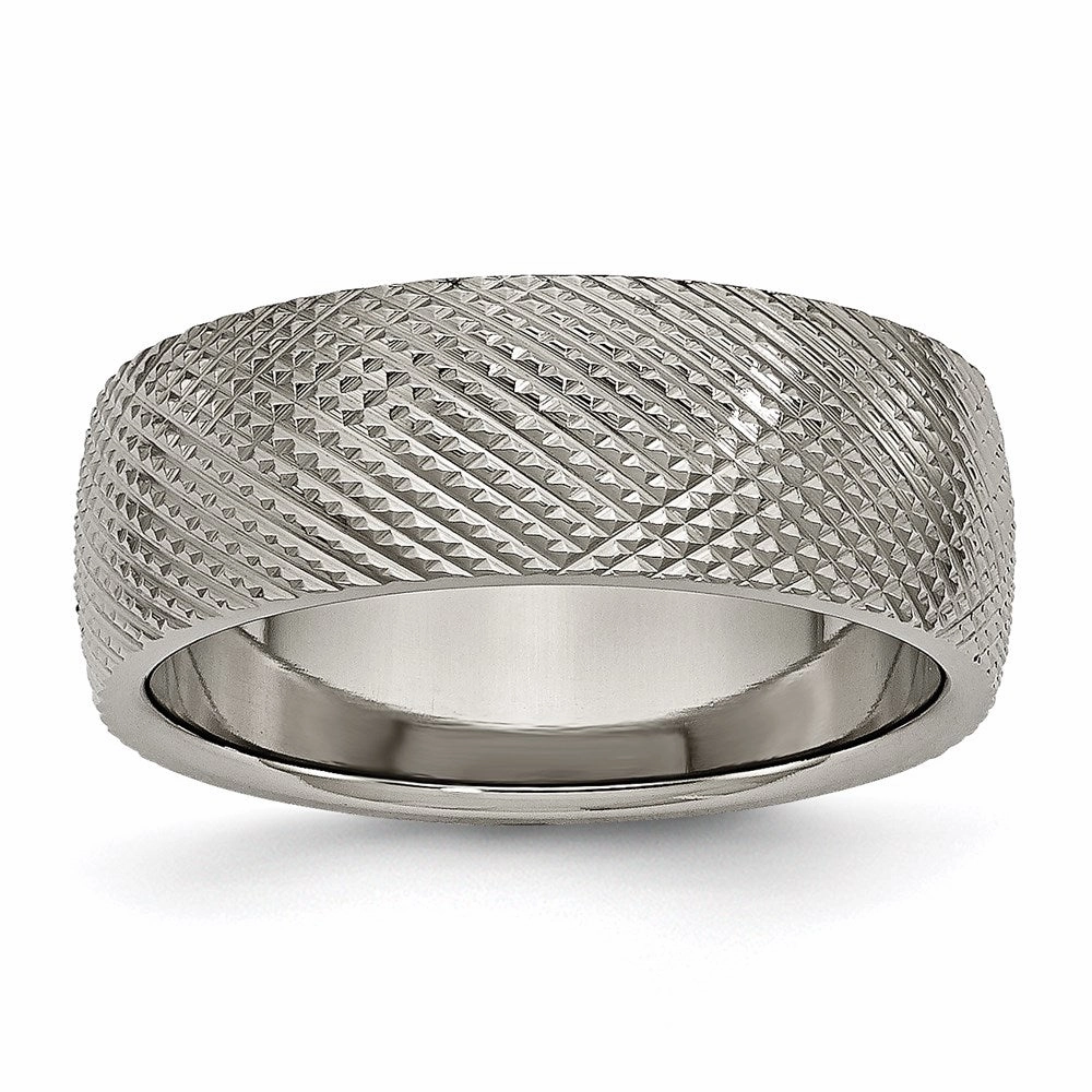 Titanium 8mm Textured Band | TB339