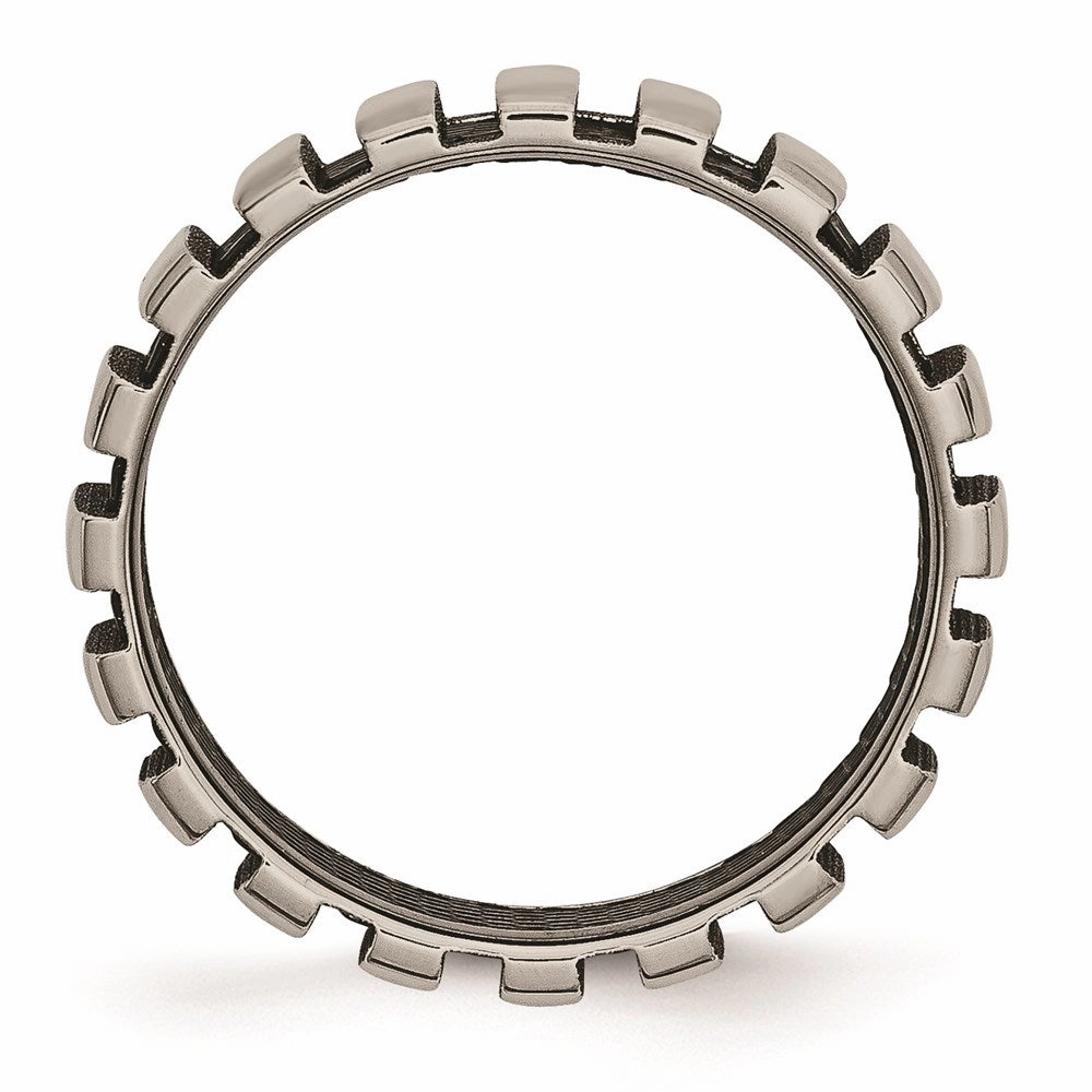 Titanium & Black IP-plated Wire 6mm Polished Band | TB303