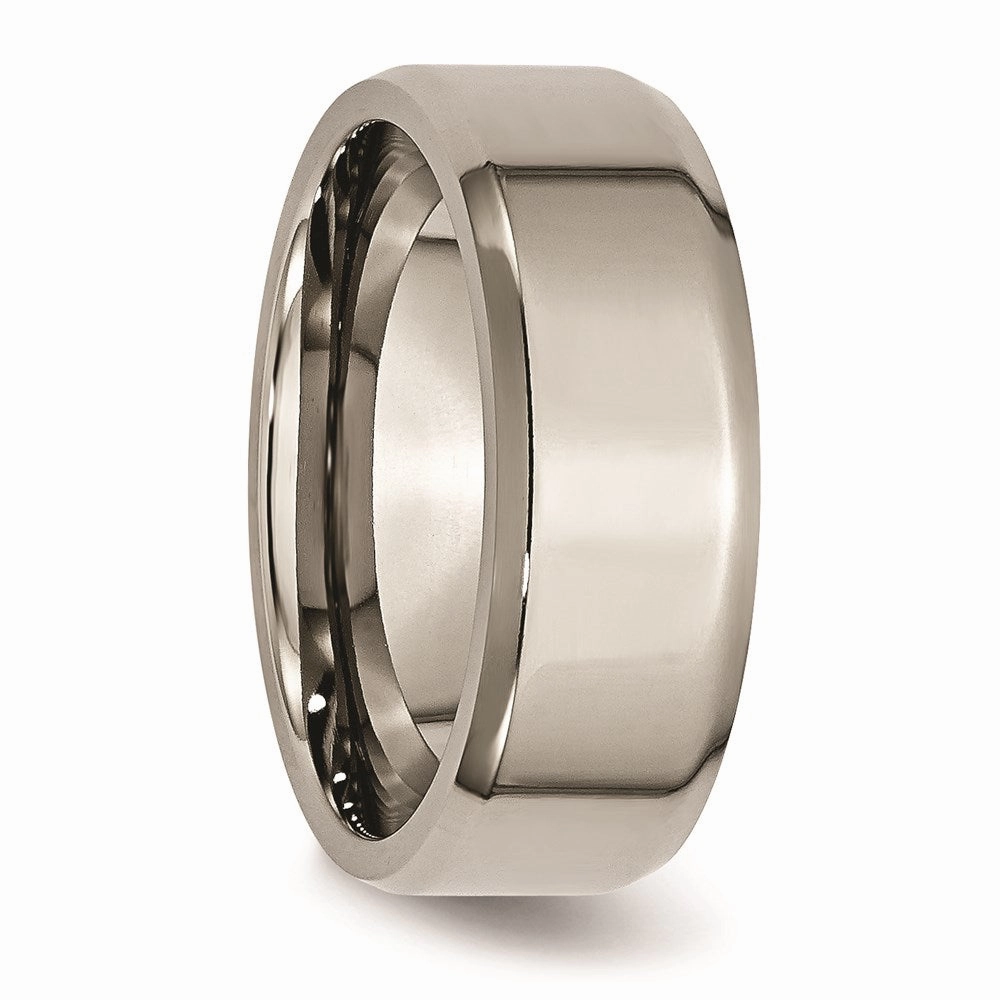 Titanium Beveled Edge 8mm Polished Band | TB157