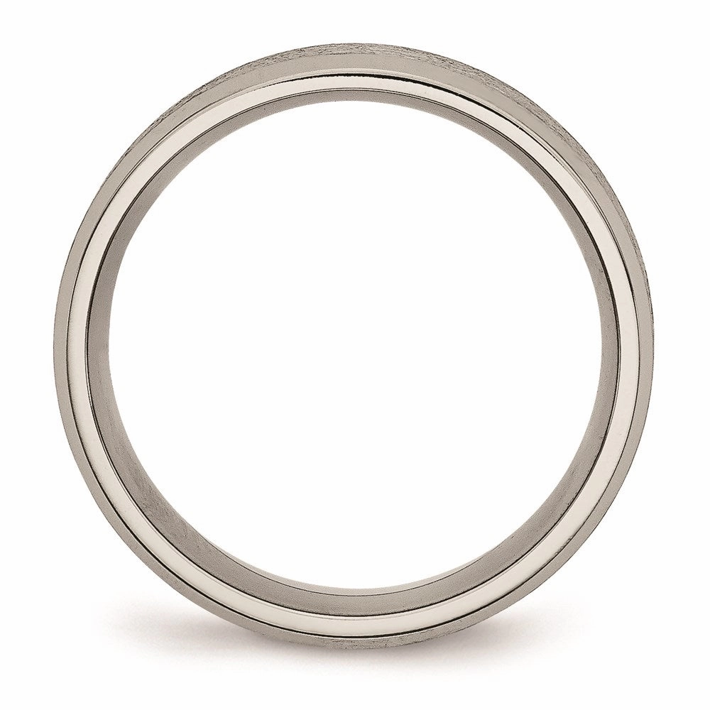 Titanium Beveled Edge 8mm Satin and Brushed Band | TB13