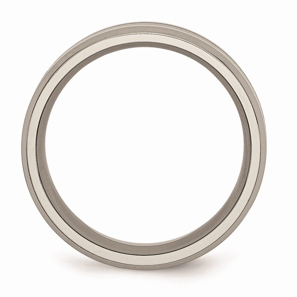 Titanium Black Enameled 8mm Polished Band | TB233