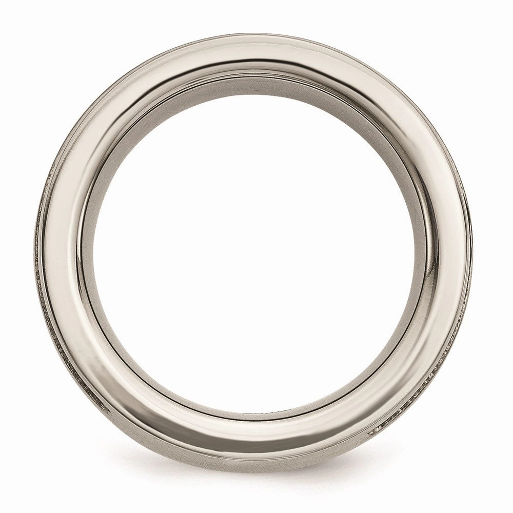 Titanium Black IP-plated Cable and Diamonds 10mm Brushed Band | TB265AA