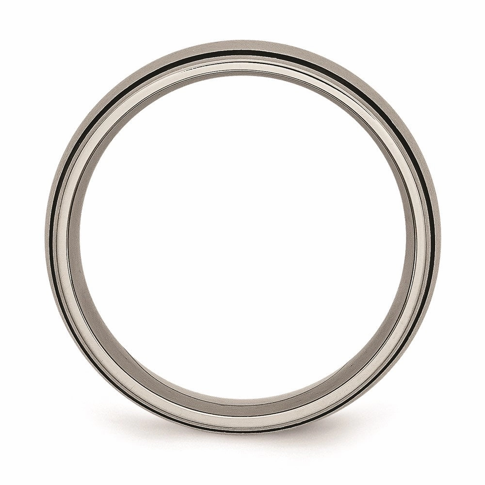 Titanium Black Rubber 8mm Brushed Band | TB184