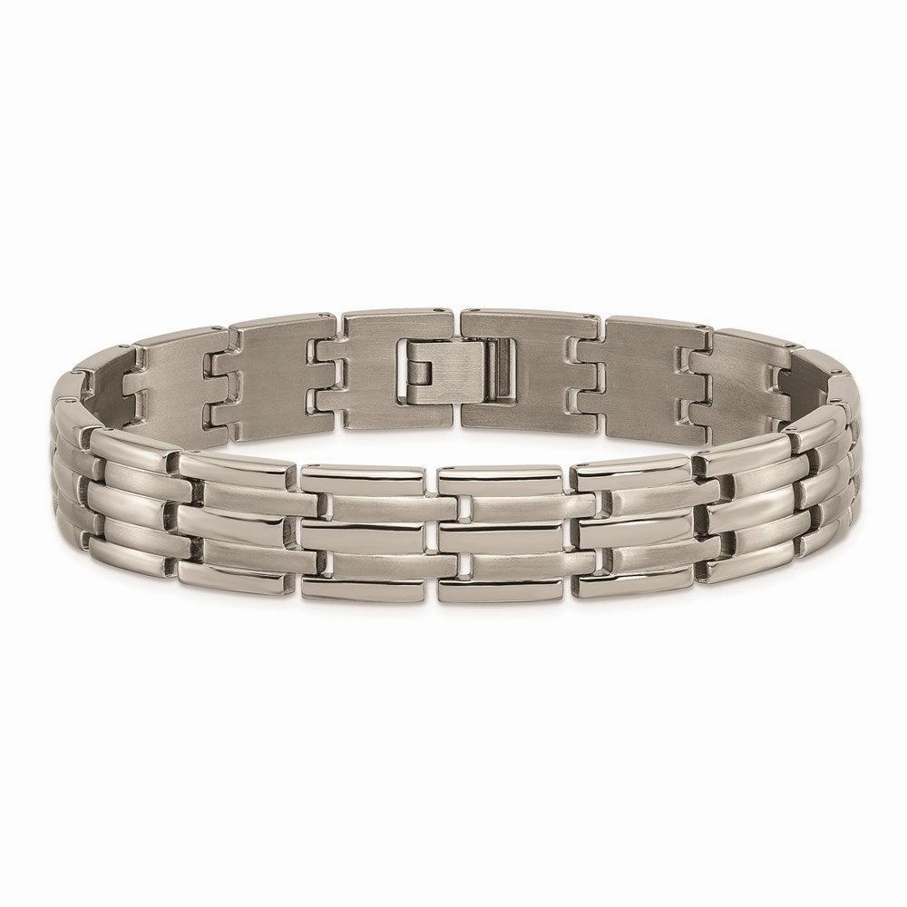Titanium Brushed and Polished 8.5in Bracelet