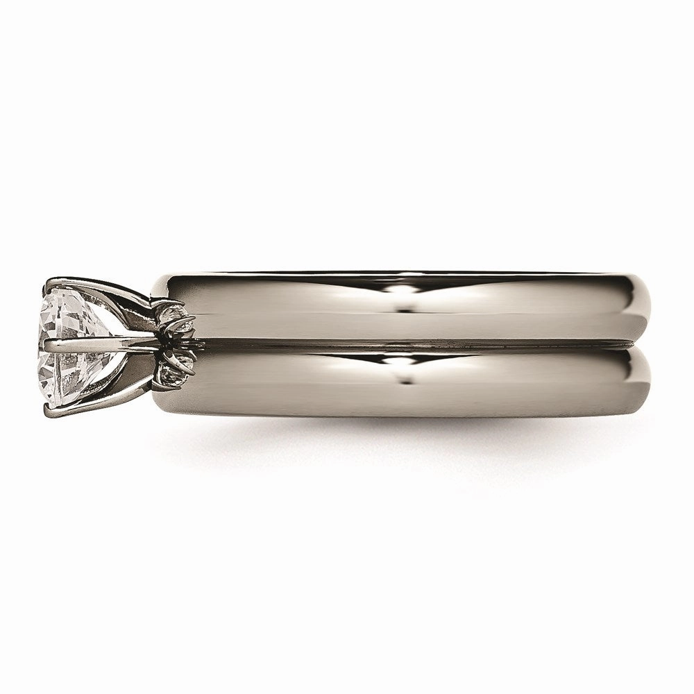 Titanium CZ Ring | TB373