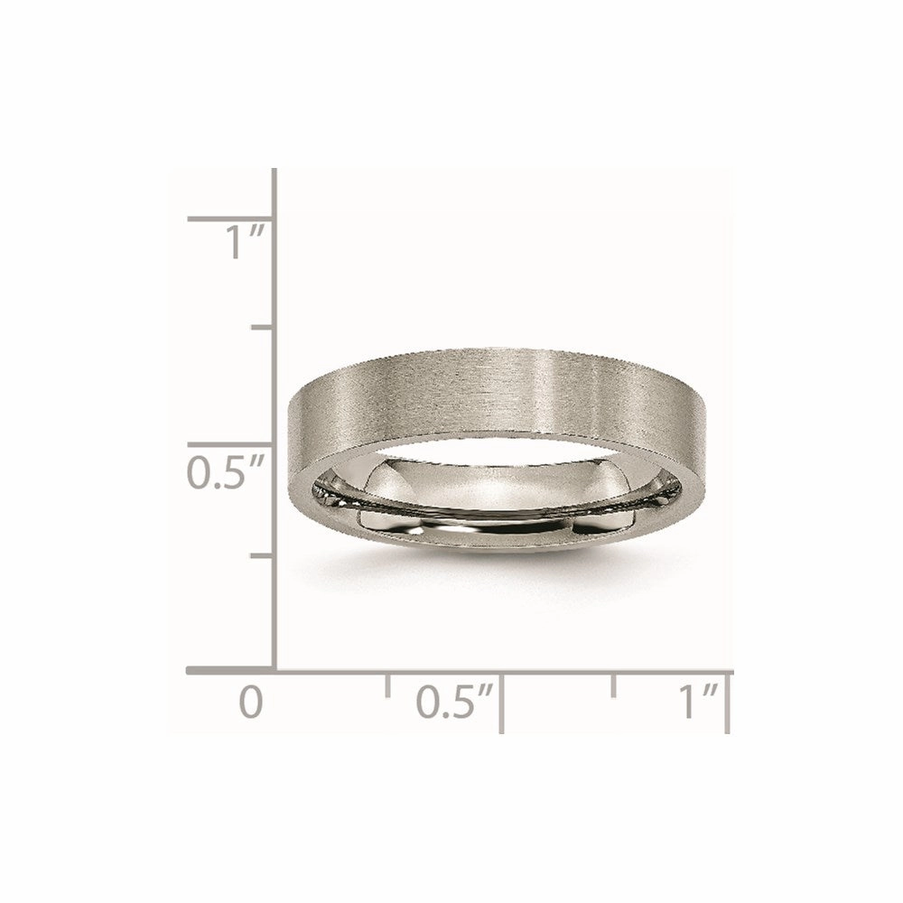 Titanium Flat 5mm Brushed Band | TB8
