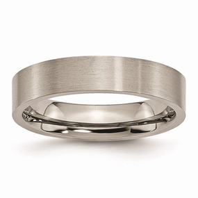 Titanium Flat 5mm Brushed Band | TB8