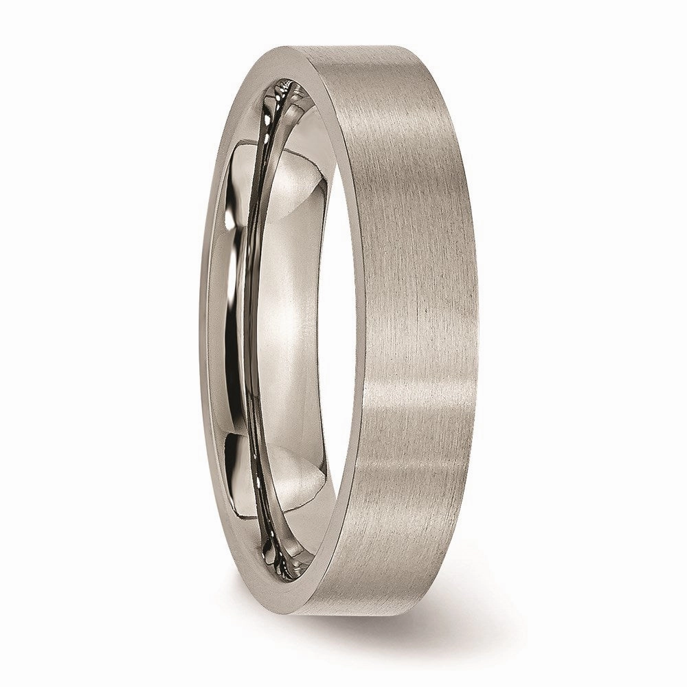 Titanium Flat 5mm Brushed Band | TB8