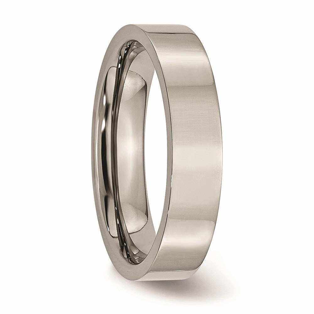 Titanium Flat 5mm Polished Band | TB155