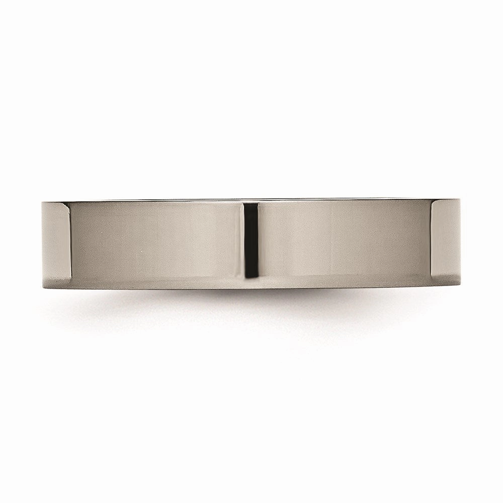 Titanium Flat 5mm Polished Band | TB155