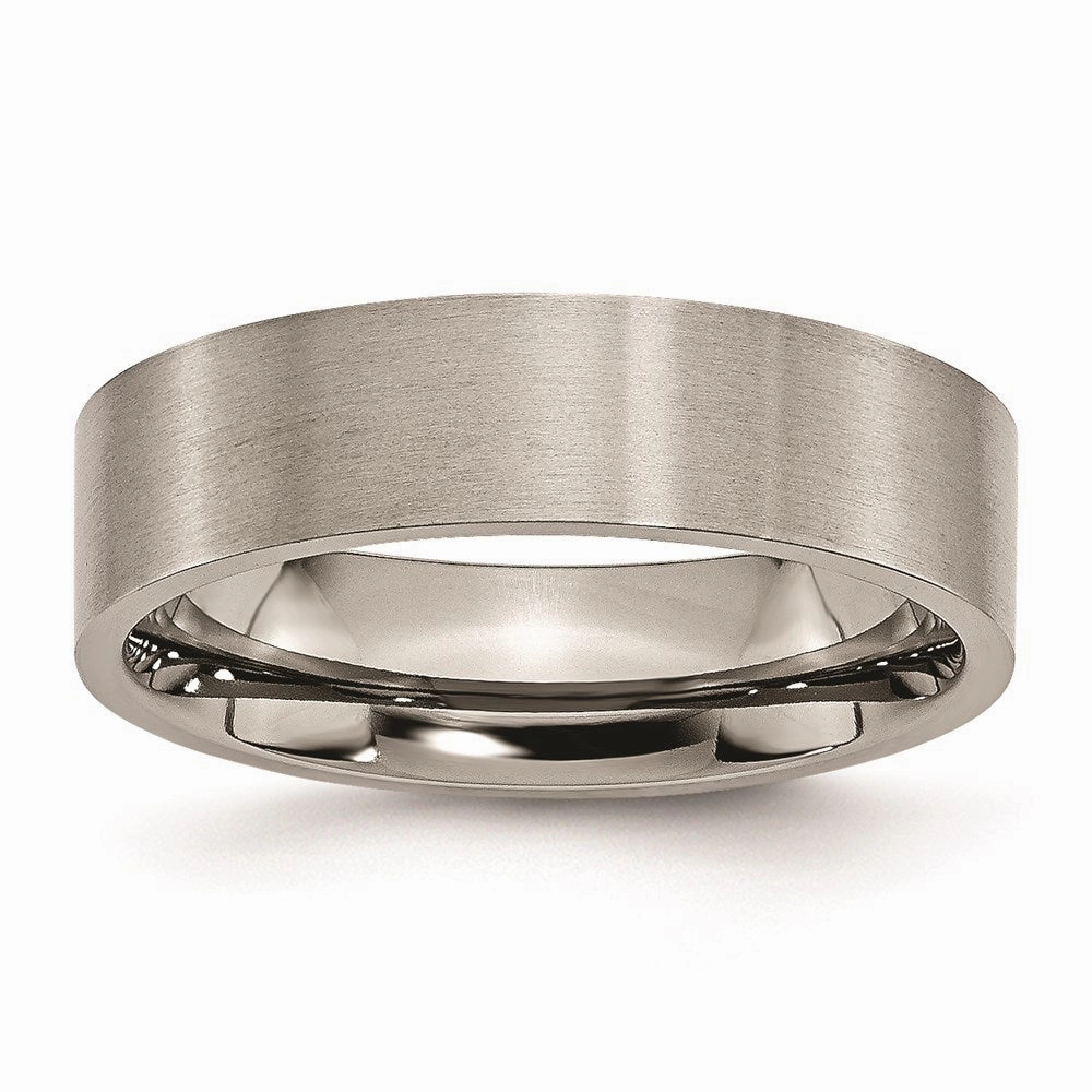 Titanium Flat 6mm Brushed Band | TB32