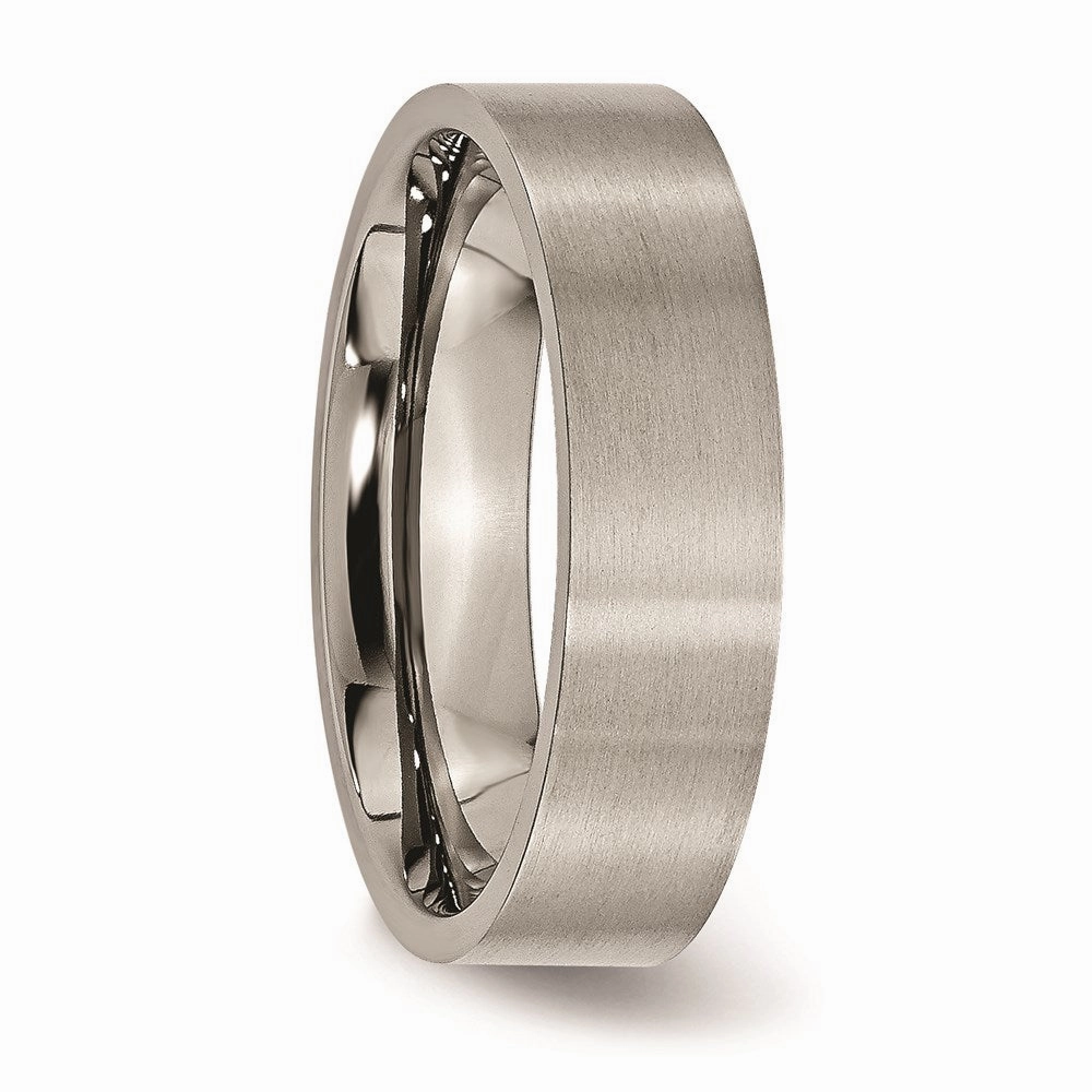Titanium Flat 6mm Brushed Band | TB32