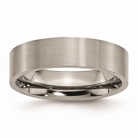 Titanium Flat 6mm Brushed Band | TB32