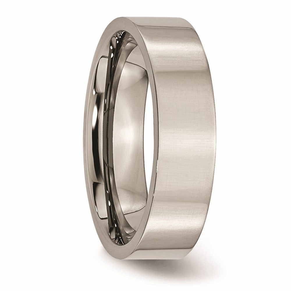 Titanium Flat 6mm Polished Band | TB31