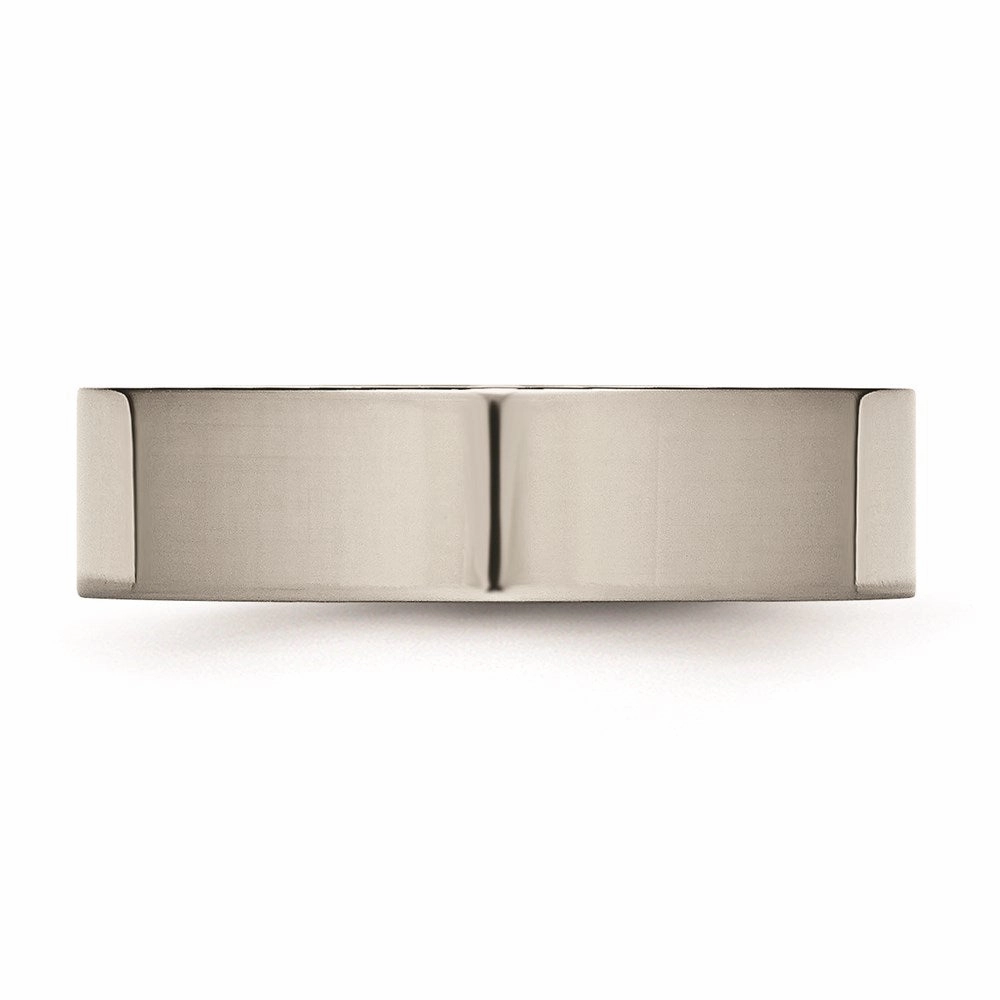 Titanium Flat 6mm Polished Band | TB31