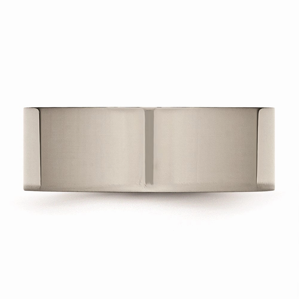 Titanium Flat 8mm Polished Band | TB3