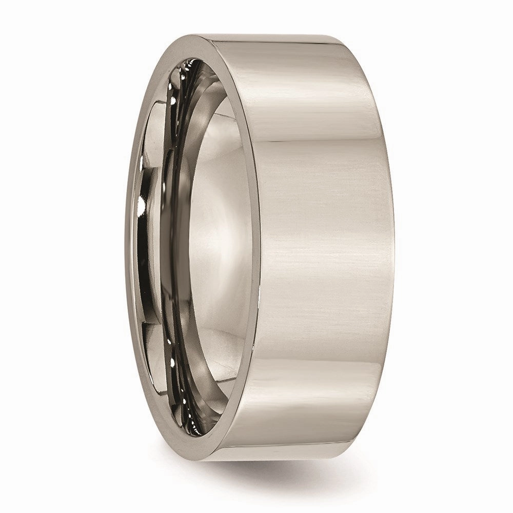 Titanium Flat 8mm Polished Band | TB3