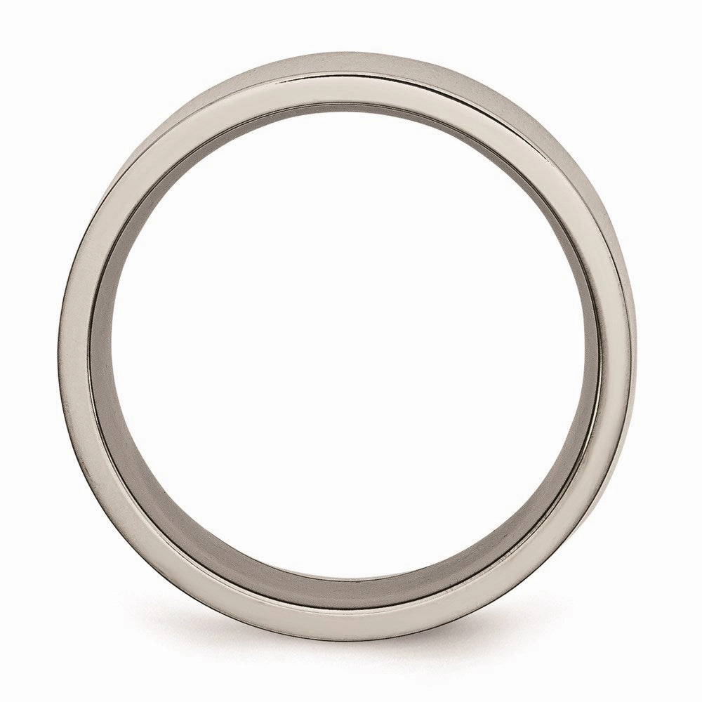 Titanium Flat 8mm Polished Band | TB3