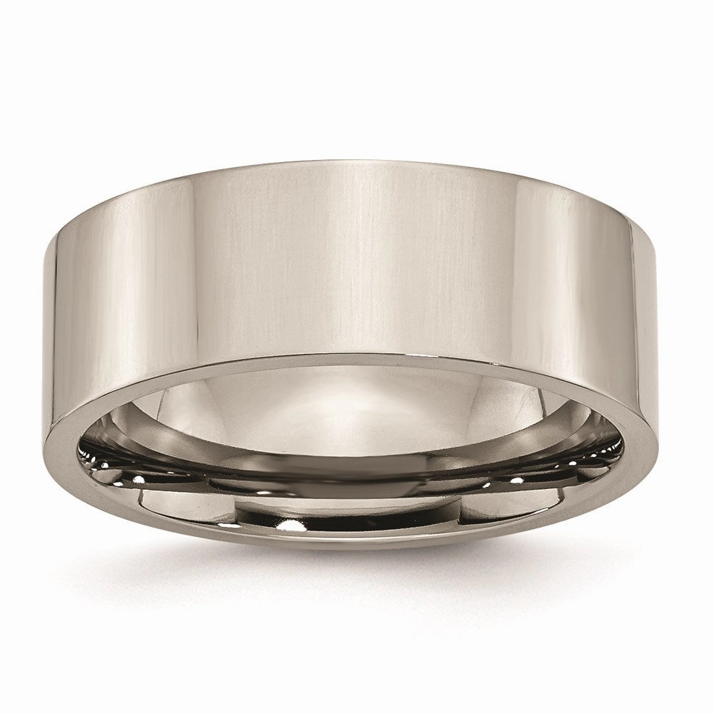 Titanium Flat 8mm Polished Band | TB3
