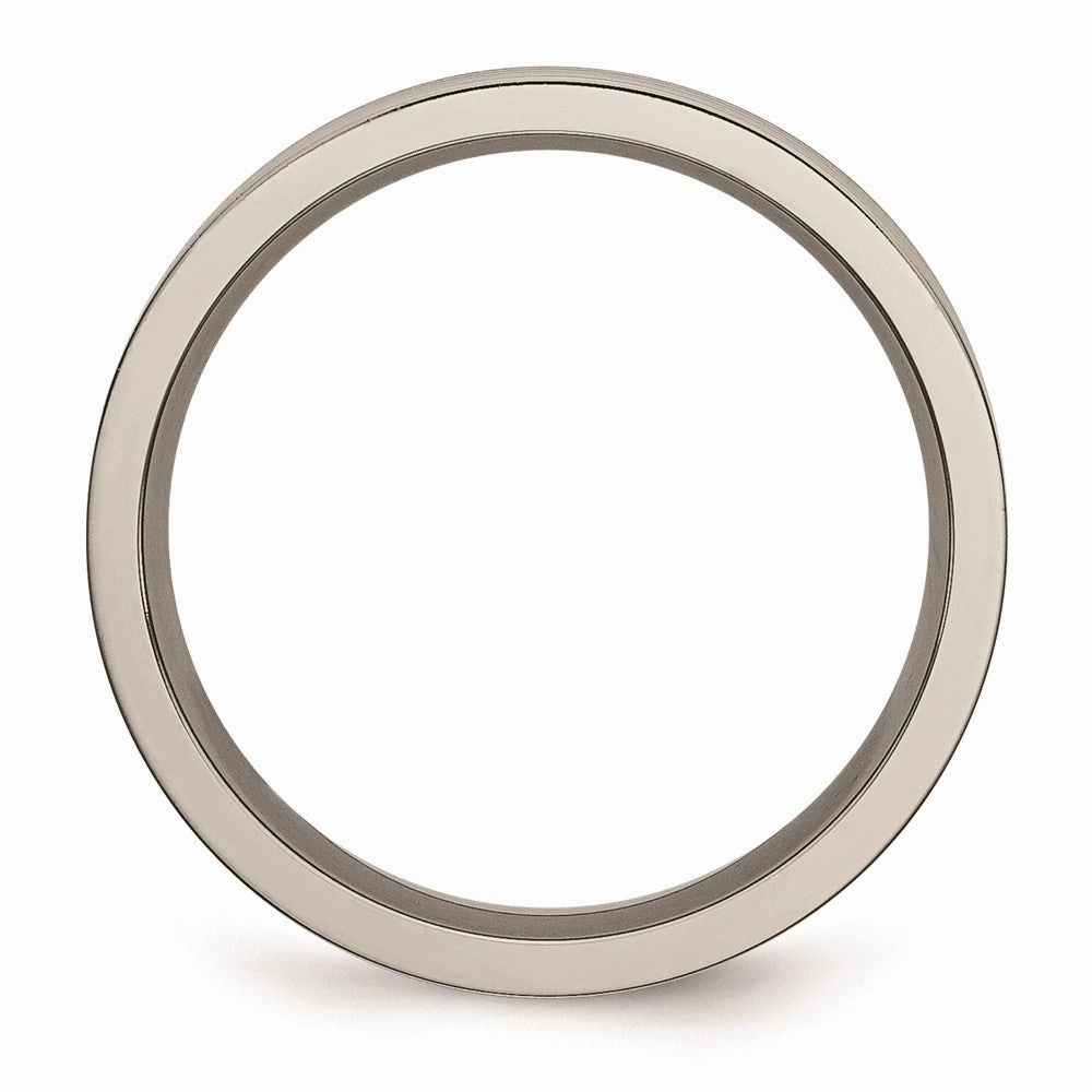 Titanium Grooved 6mm Brushed and Polished Band | TB186
