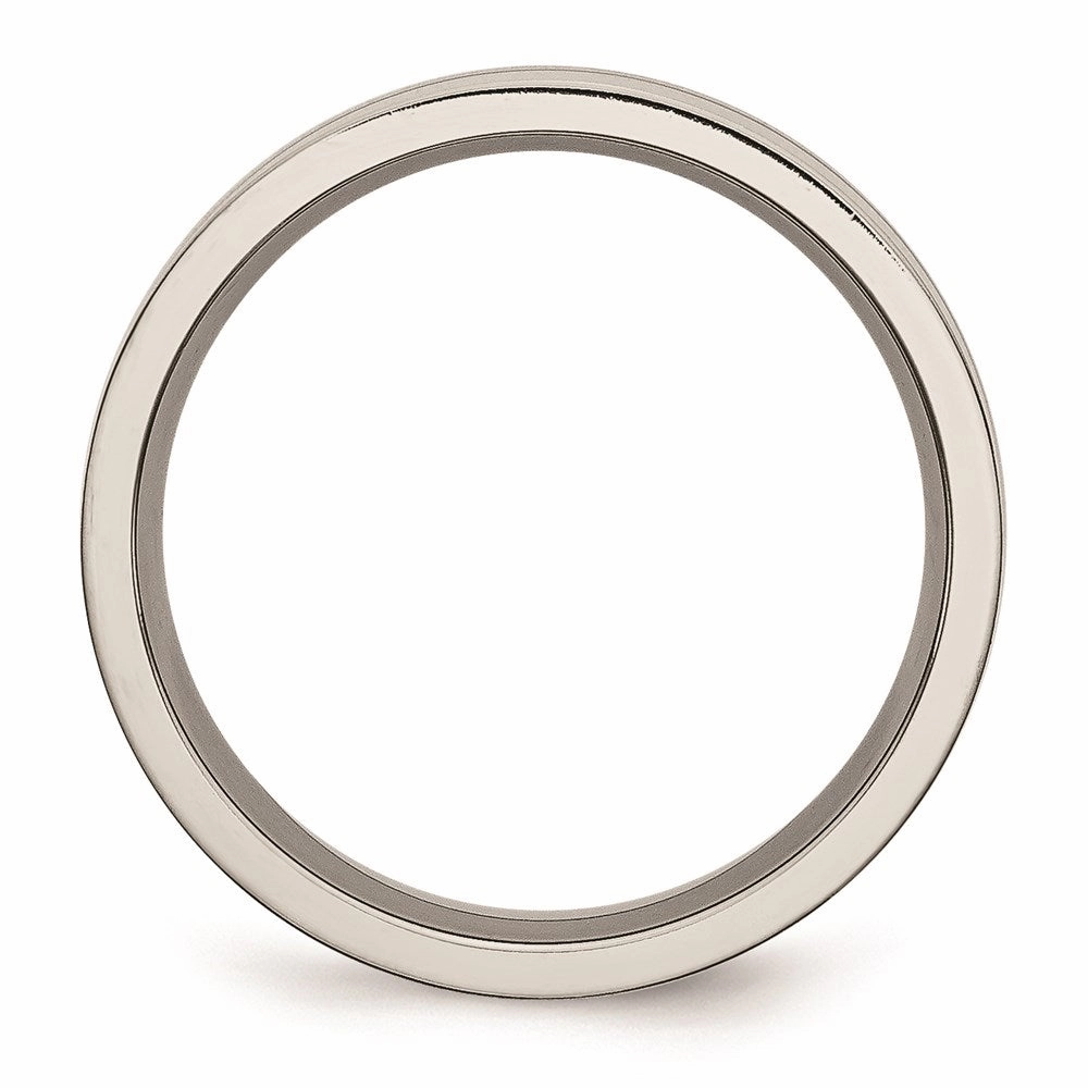 Titanium Grooved 6mm Brushed and Polished Band | TB60