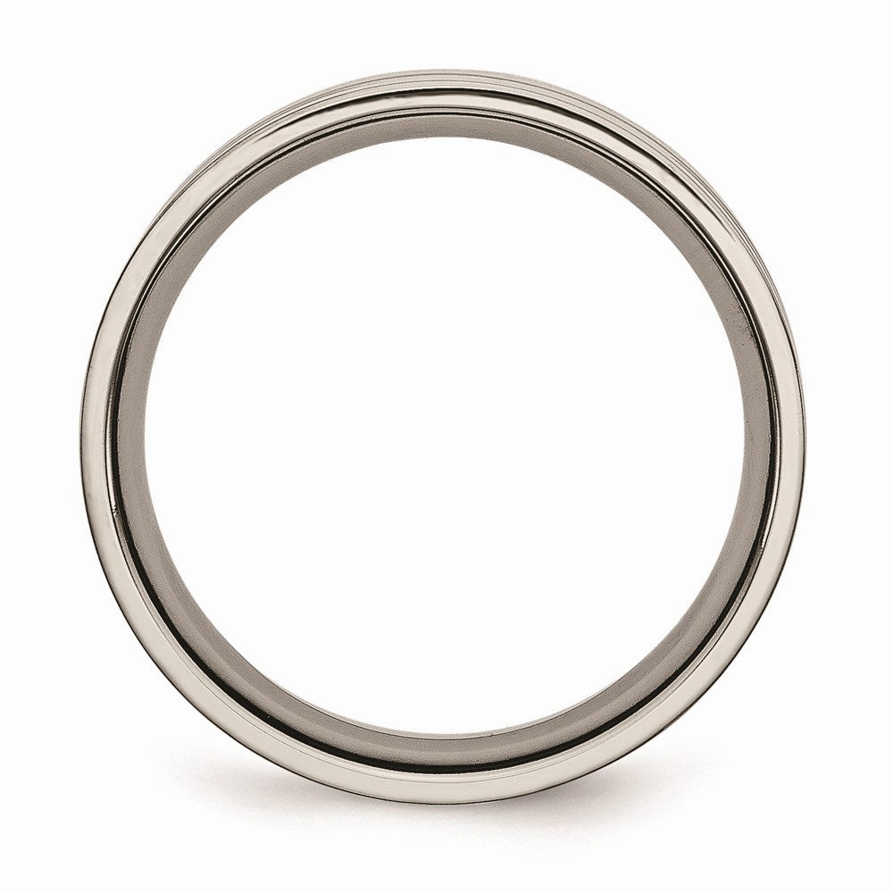Titanium Grooved 6mm Polished Band | TB170