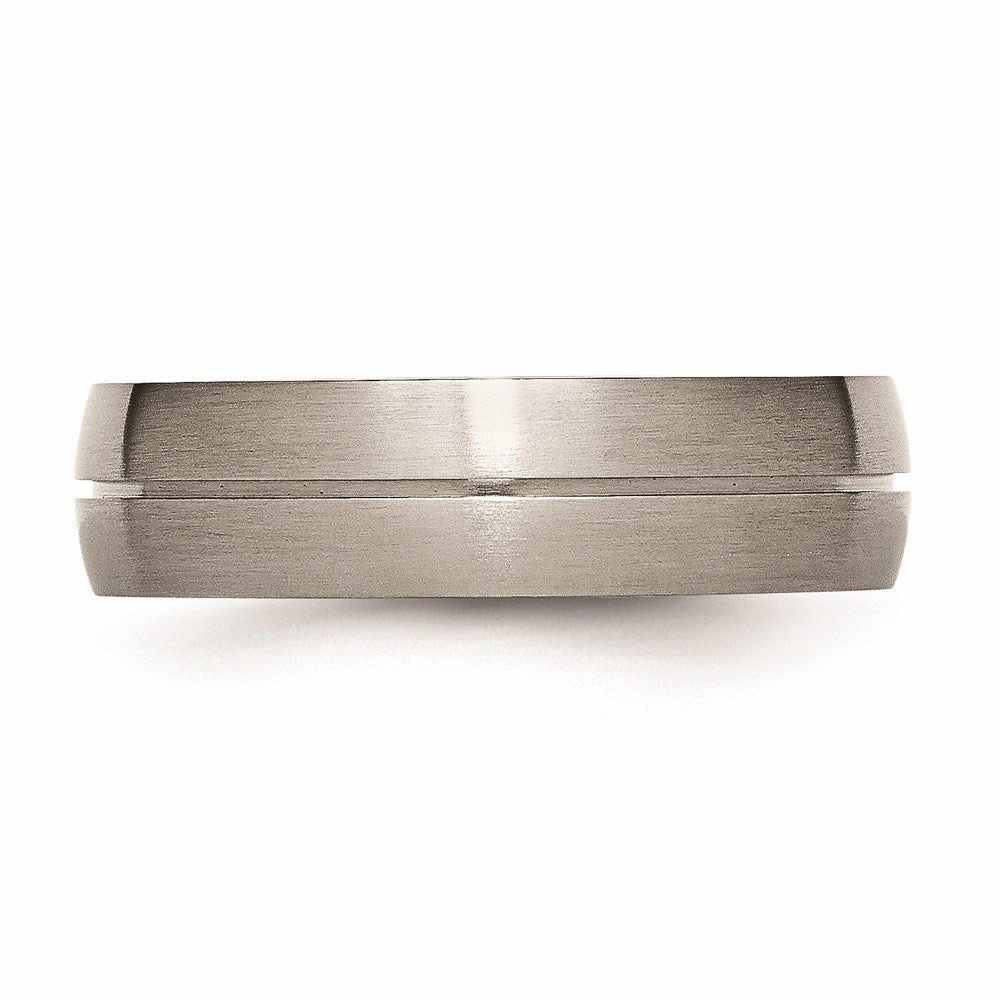 Titanium Grooved 6mm Satin Band | TB164