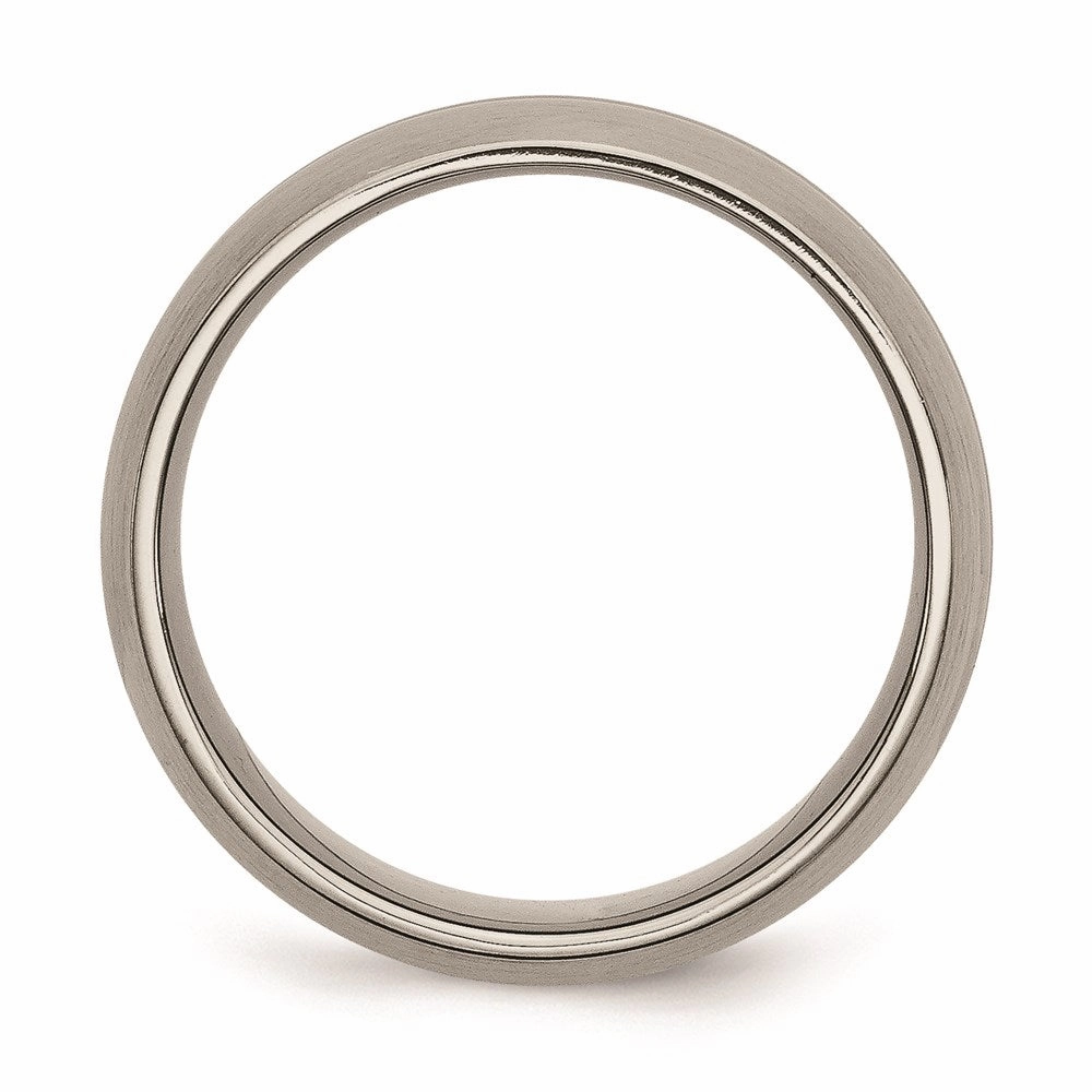 Titanium Grooved 8mm Brushed and Polished Band | TB49
