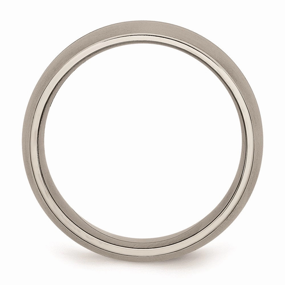 Titanium Grooved 8mm Brushed and Polished Band | TB51