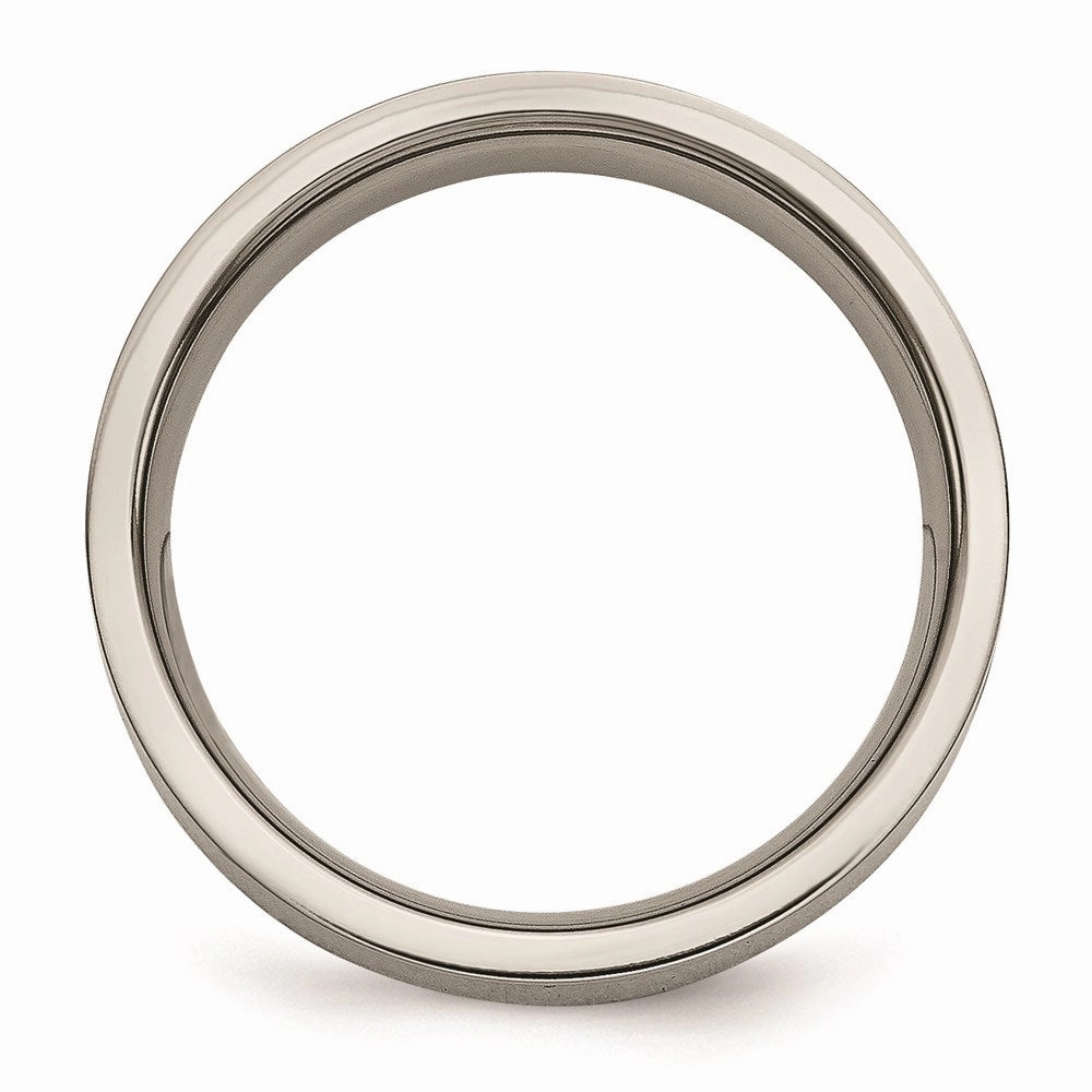 Titanium Polished 1/4ct tw. Diamond 6mm Band | TB442A