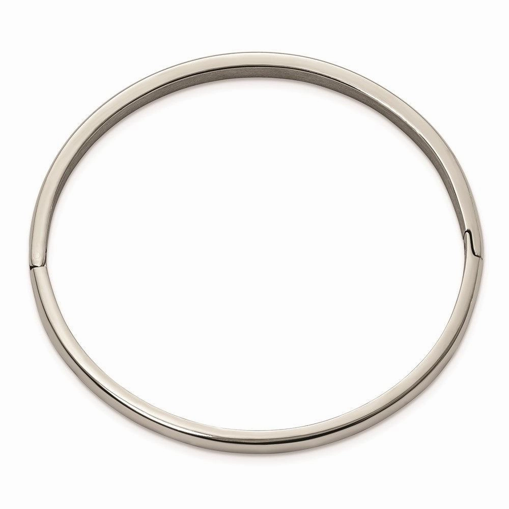 Titanium Polished 5mm Hinged Bangle