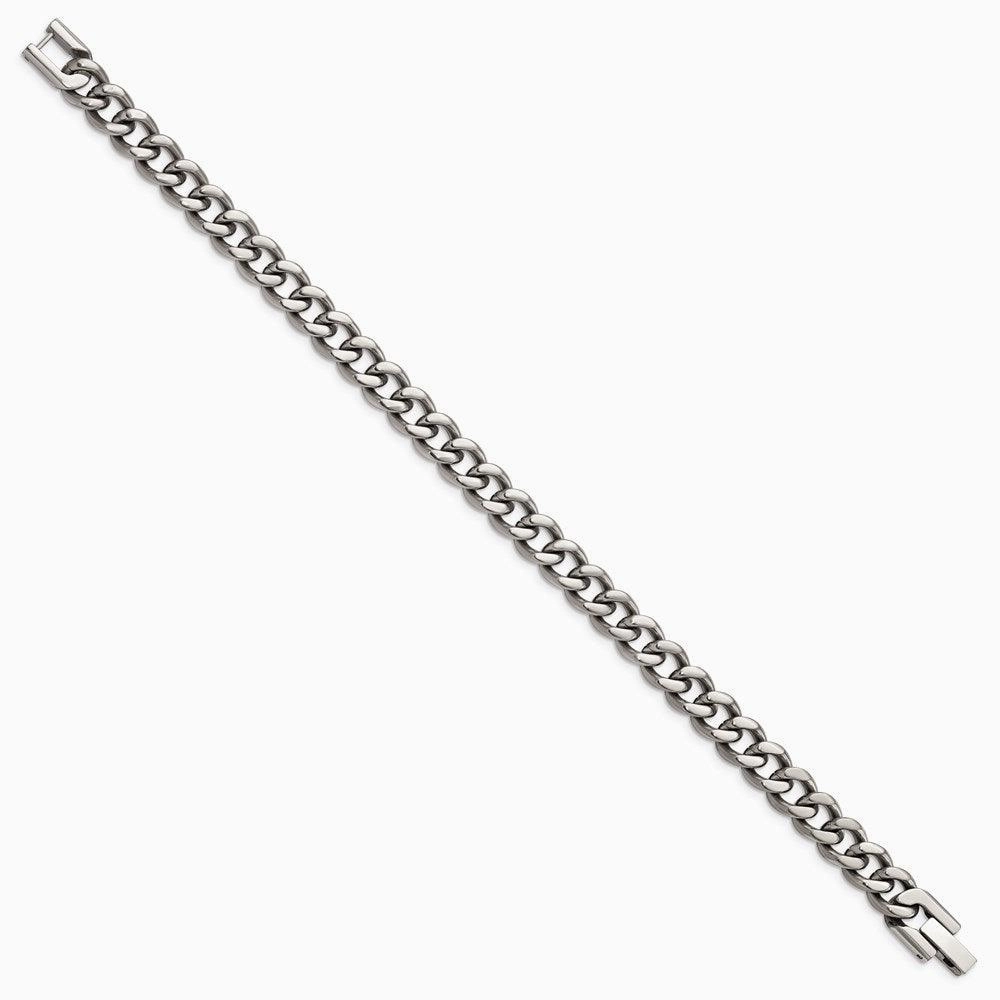 Titanium Polished 7.5mm 8.5in Curb Chain