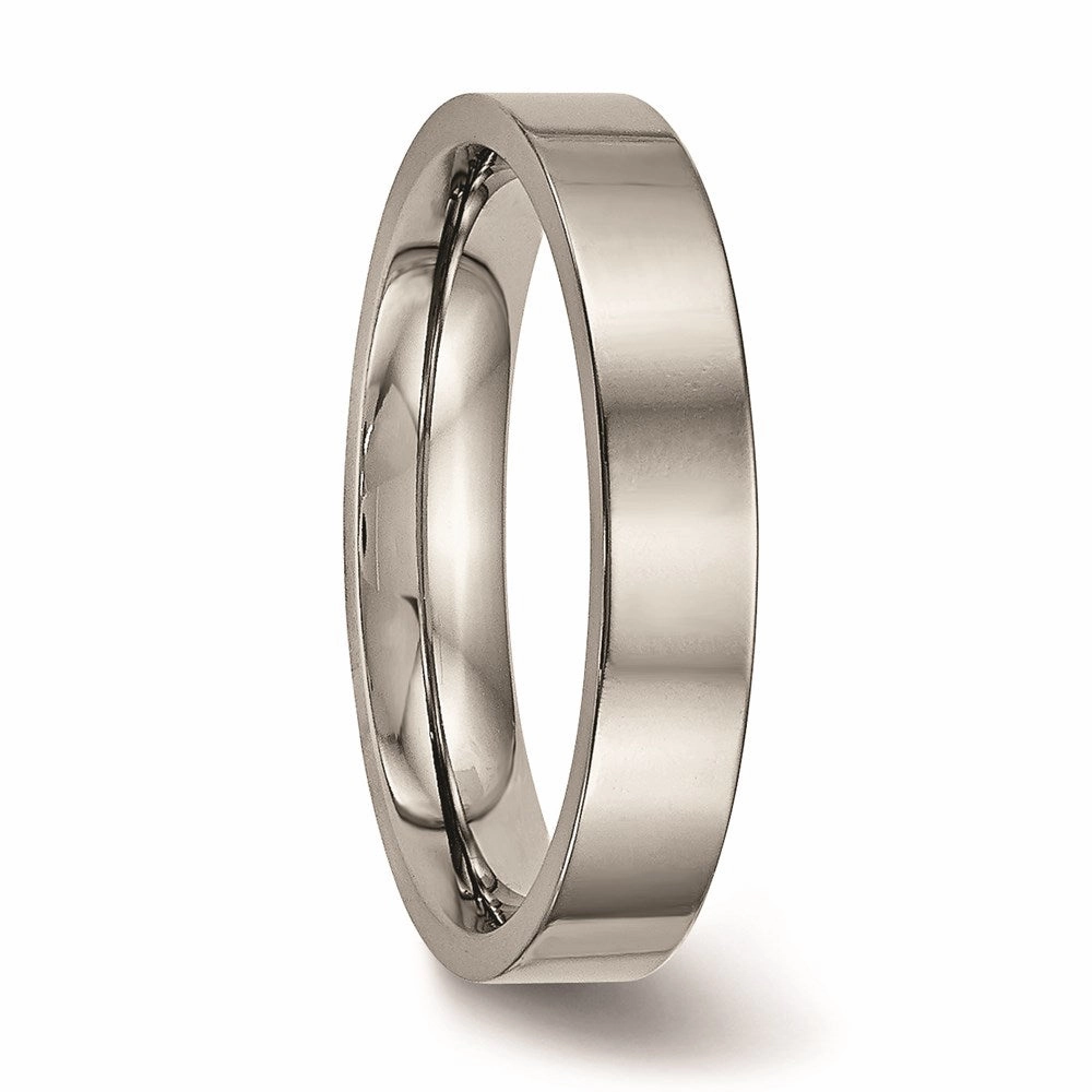Titanium Polished Flat Comfort Back Ring | TB467