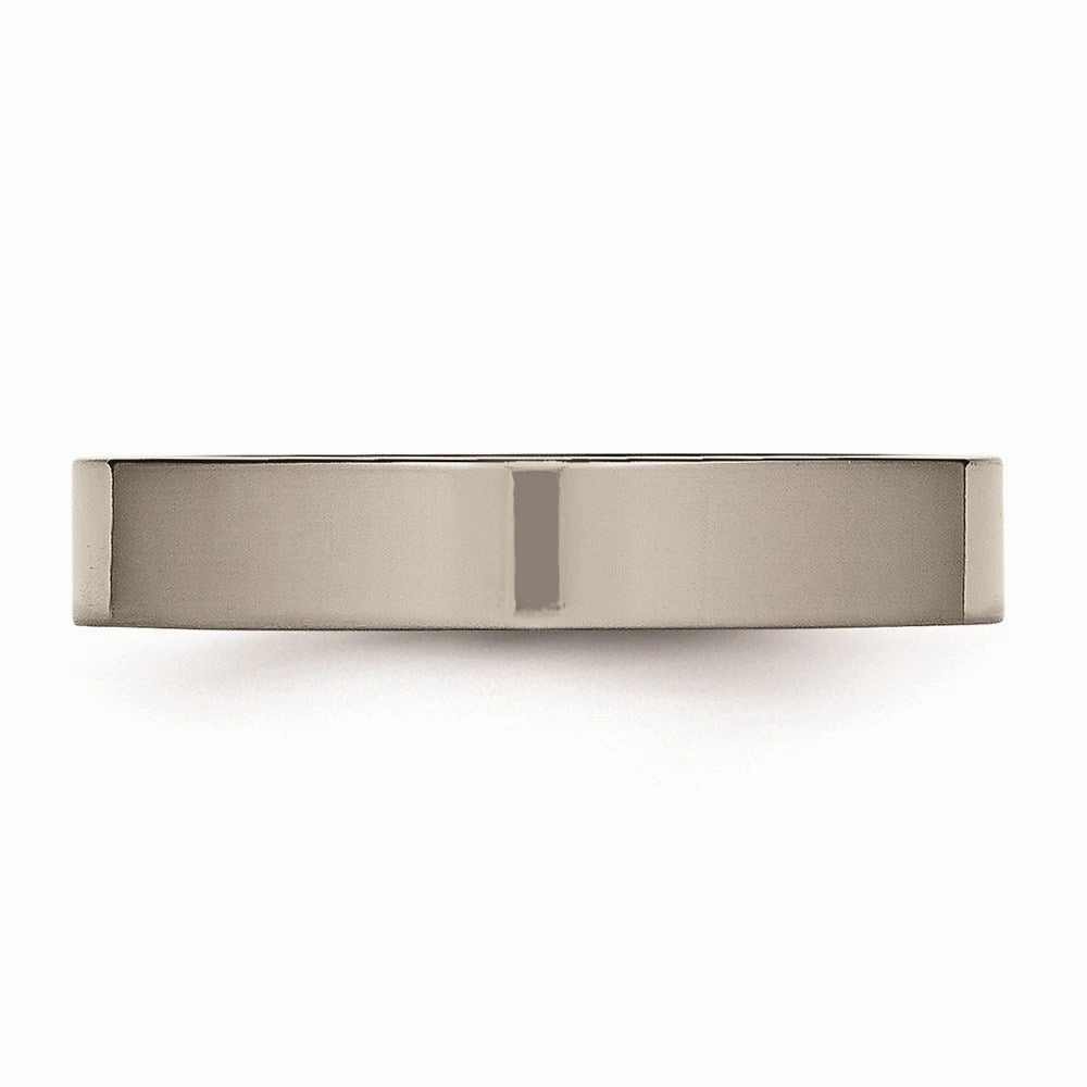 Titanium Polished Flat Comfort Back Ring | TB467