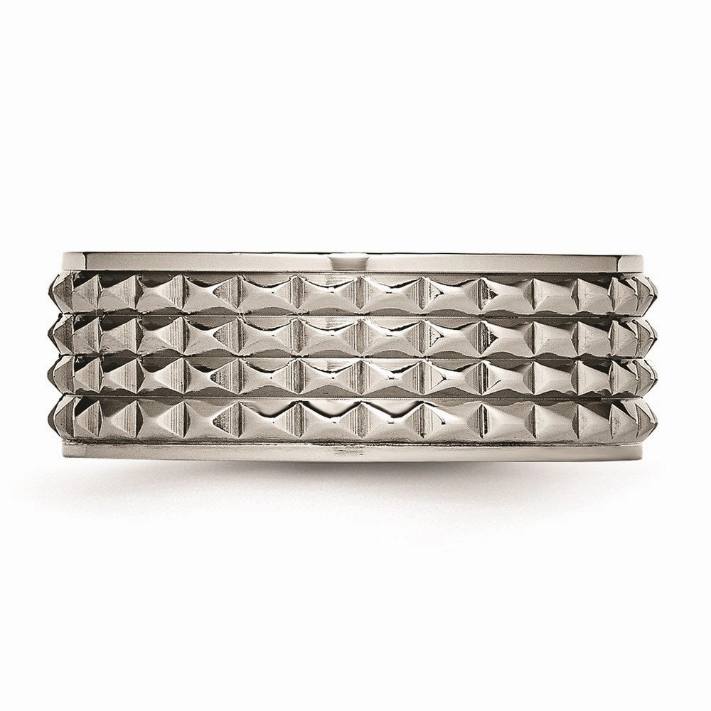 Titanium Polished Studded Ring | TB451