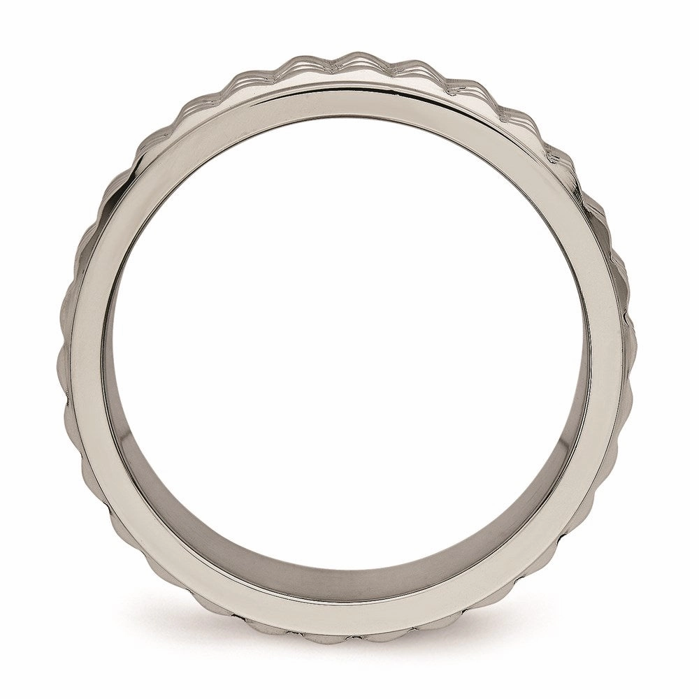 Titanium Polished Studded Ring | TB451