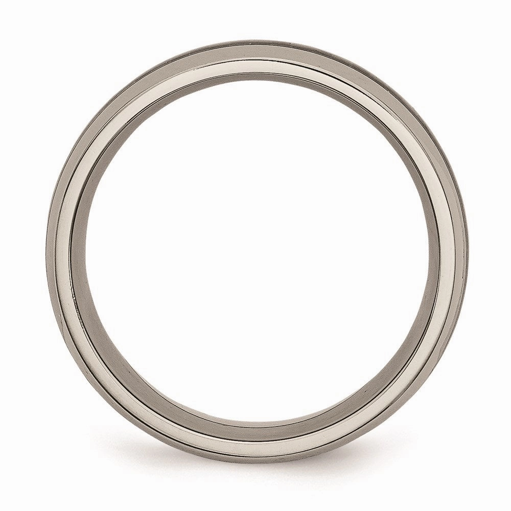 Titanium Polished w/Black Carbon Fiber Inlay 8mm Band | TB178