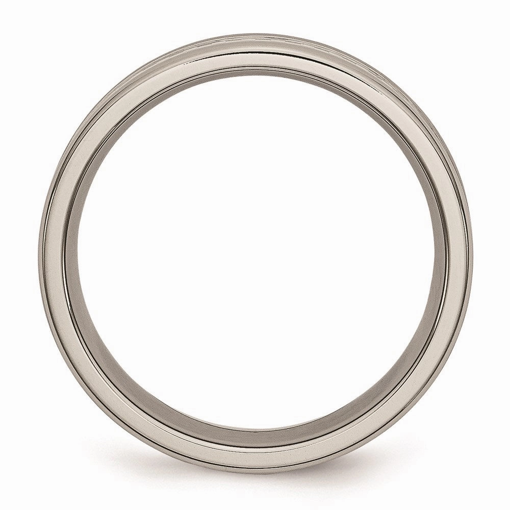 Titanium Polished w/Carbon Fiber Inlay 6mm Band | TB424