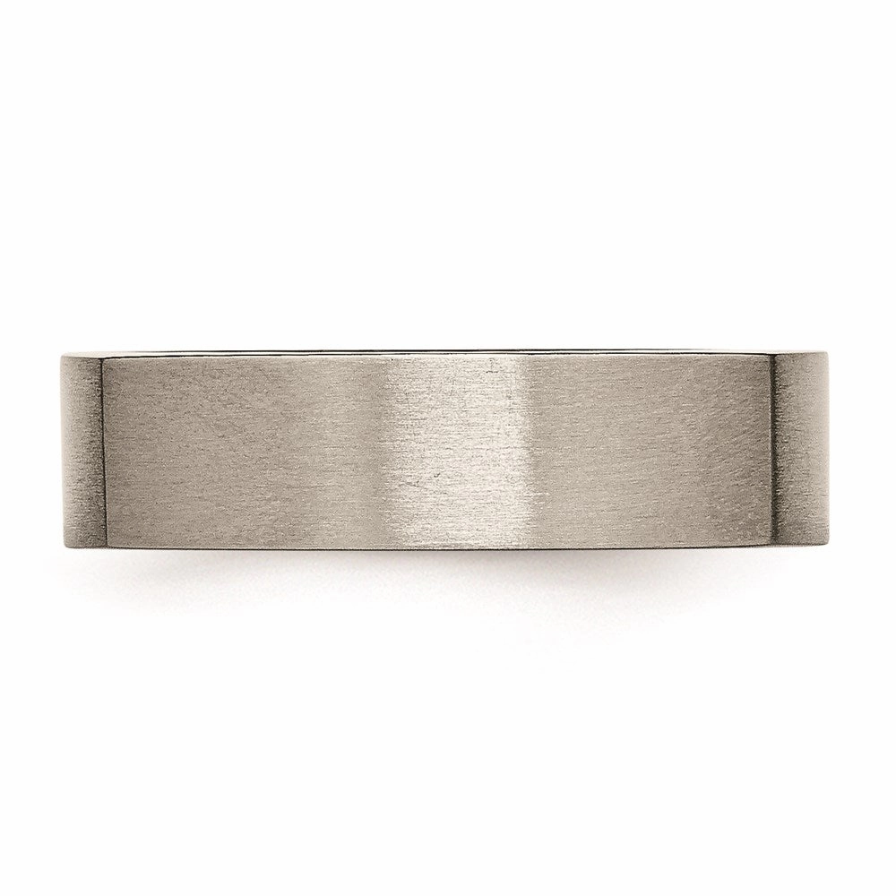 Titanium Square 6mm Satin Band | TB117