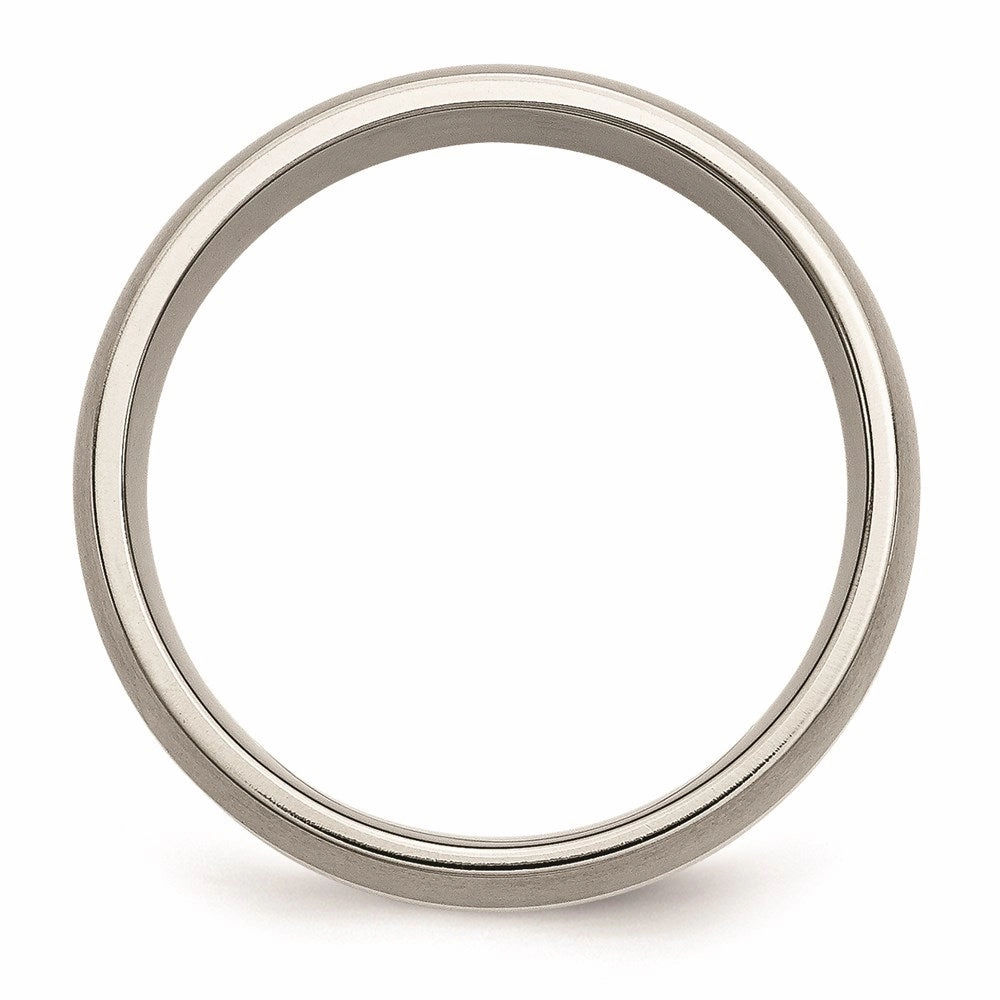 Titanium Sterling Silver Inlay 8mm Brushed Band | TB211