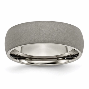 Titanium Stone Finish 7mm Band | TB110