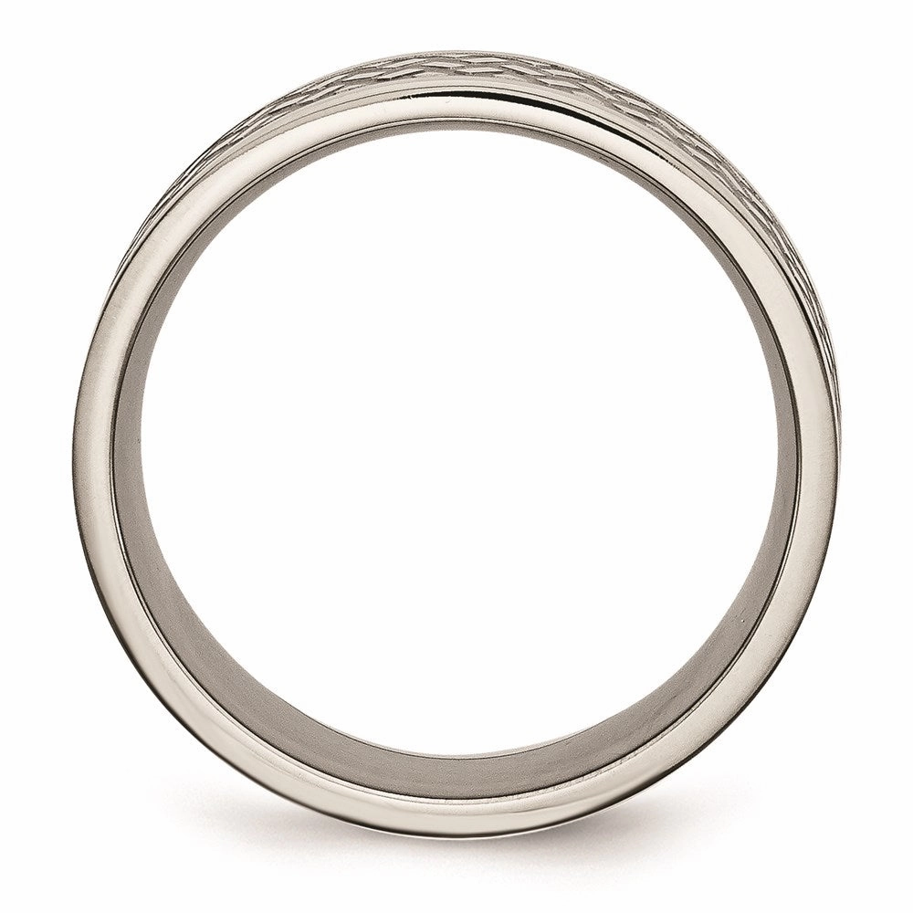 Titanium Weave Design 8mm Polished Band | TB199
