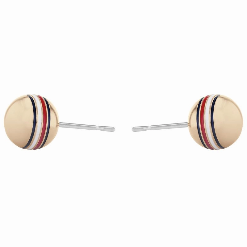 Tommy Hilfiger Gold Plated Orb Ladies Earrings 2780519