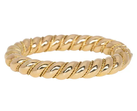 Twisted bangle bracelet