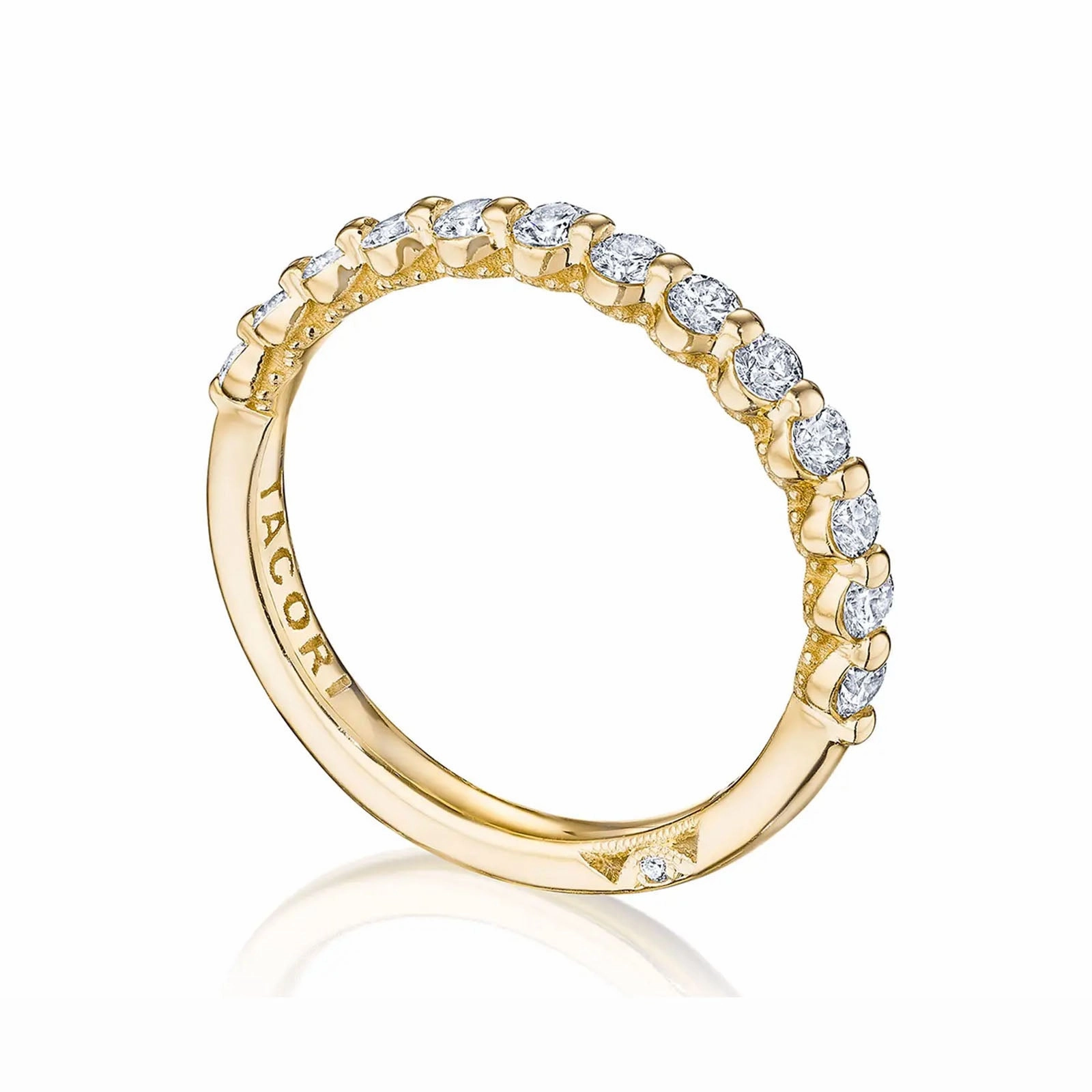 Two Prong Diamond Halfway Band