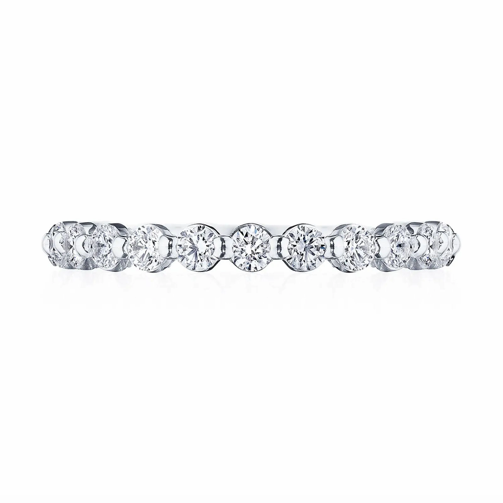 Two Prong Diamond Halfway Band